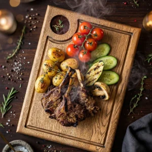 لوح تقطيع و تقديم خشب أرو طبيعي